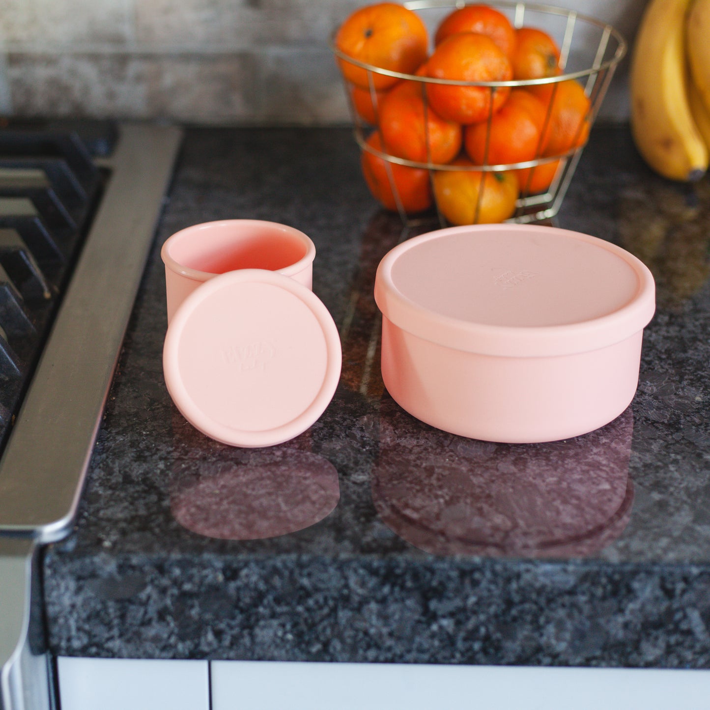 Silicone Bowls with Lids (2 piece set)